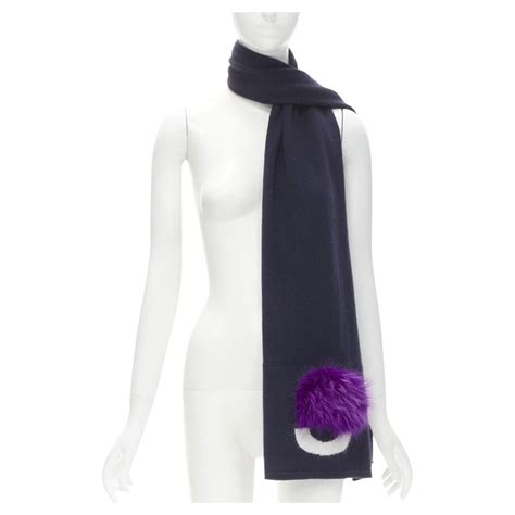 fendi signature scarf|Fendi scarf with fur trim.